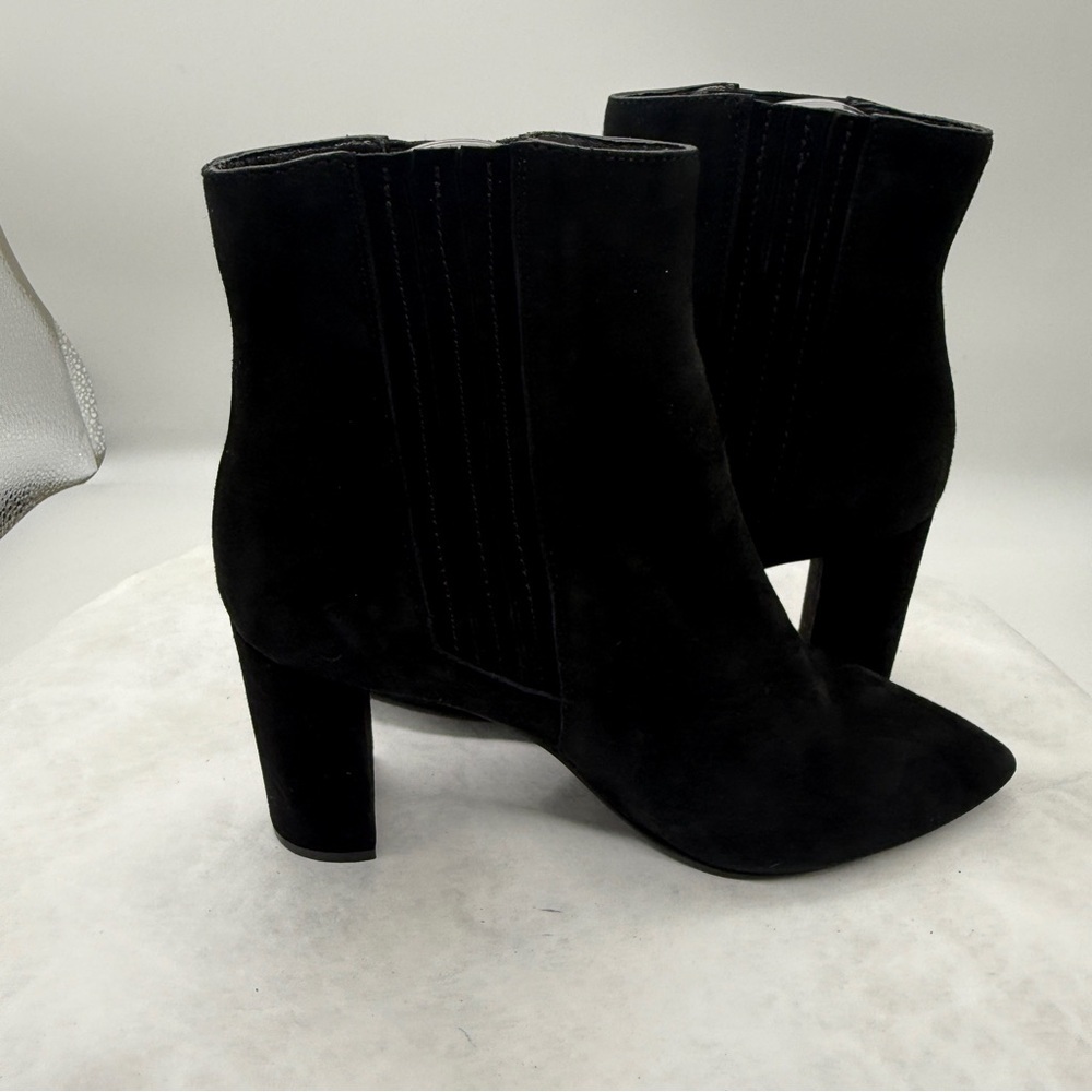 Aquatalia Black Ankle Booties with Suede Finish Size 9.5